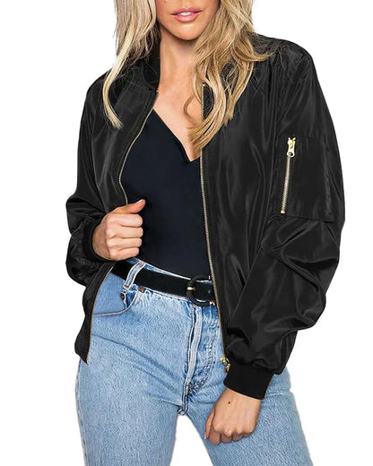 Robin - stylish classic bomber jacket with pockets - perfect for any occasion