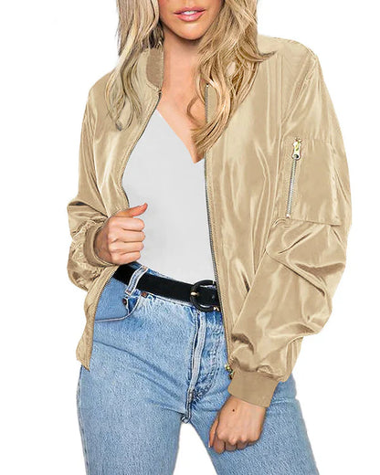 Robin - stylish classic bomber jacket with pockets - perfect for any occasion