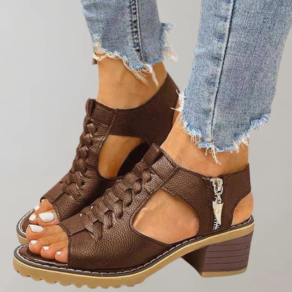 Orthopedic sandals with heels