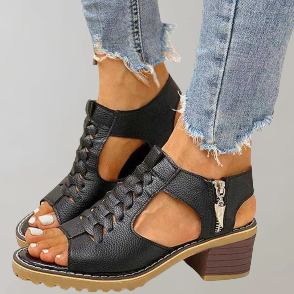 Orthopedic sandals with heels