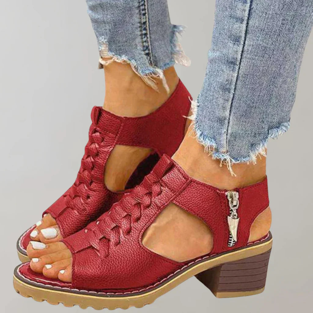 Orthopedic sandals with heels