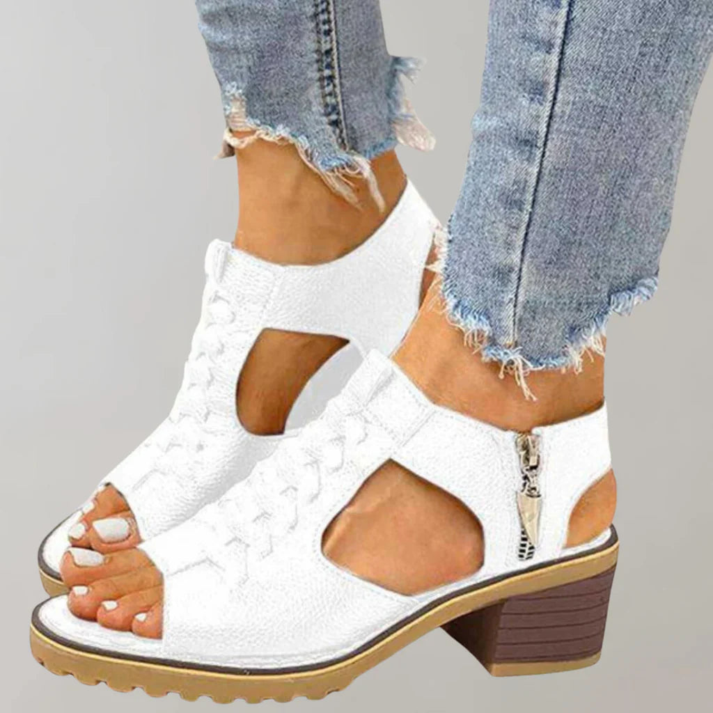 Orthopedic sandals with heels