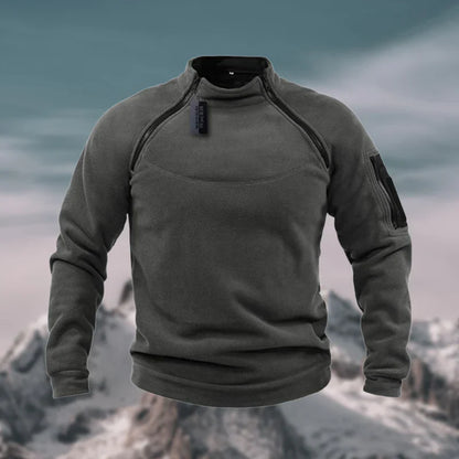 Windproof and tactical men's fleece pullover