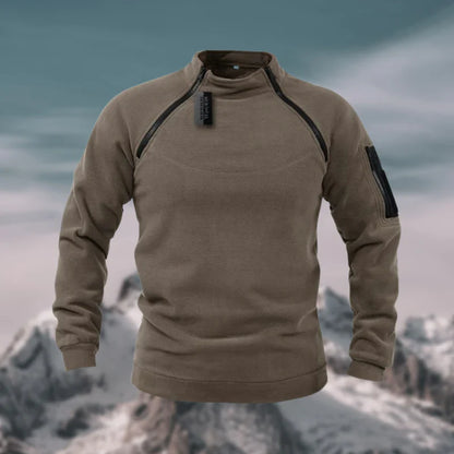 Windproof and tactical men's fleece pullover