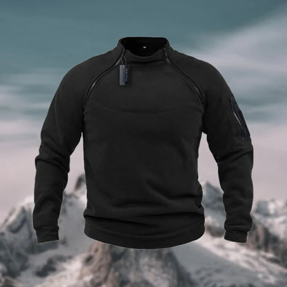 Windproof and tactical men's fleece pullover