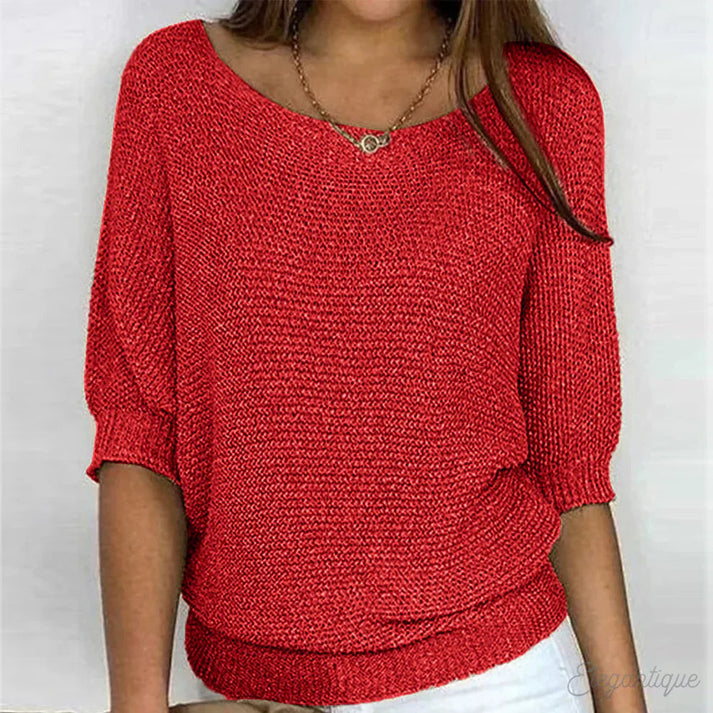 Erin sweater | stylish cross knitted sweater for women