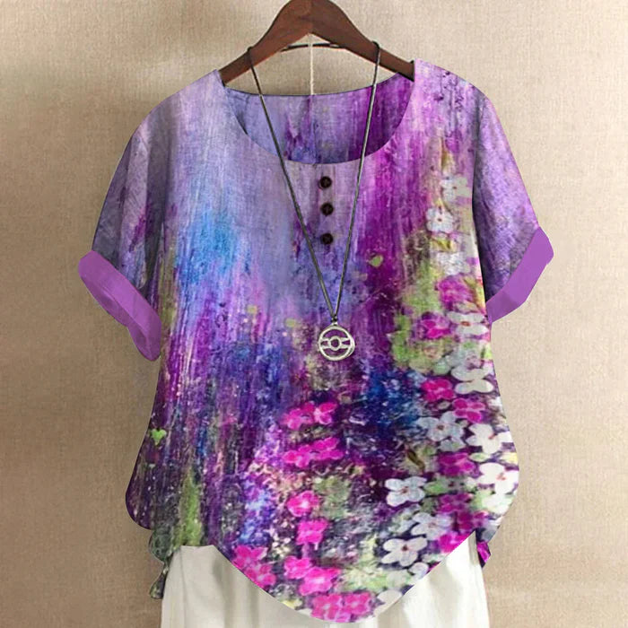 Evelyn - lilac blossom blouse