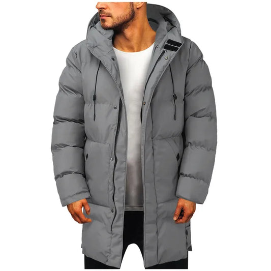 Gray long men's parka - arne