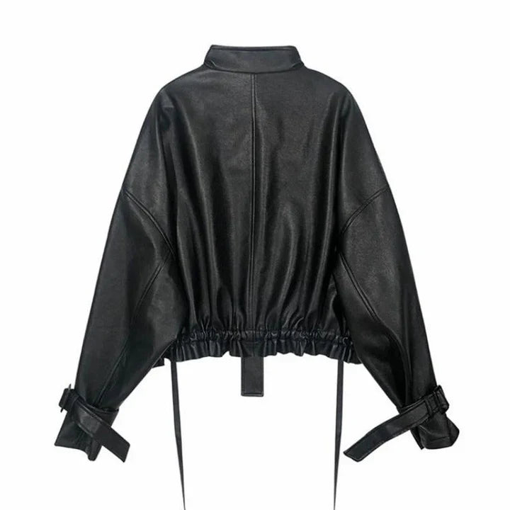 Kulta - women's leather jacket with box cut