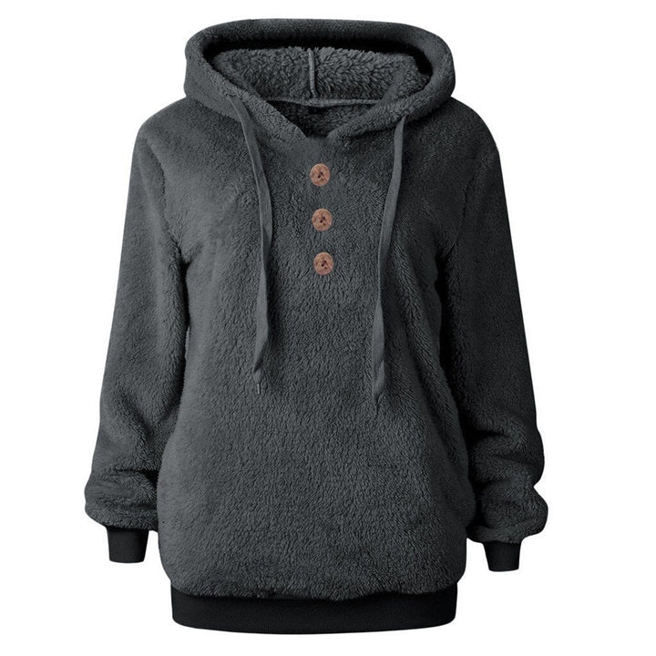 Susi - fluffy women's fleece sweatshirt with a hood