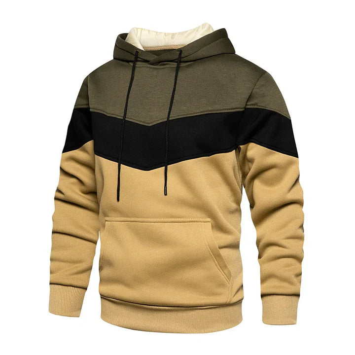 Marius - men's hoodie with horizontal stripes