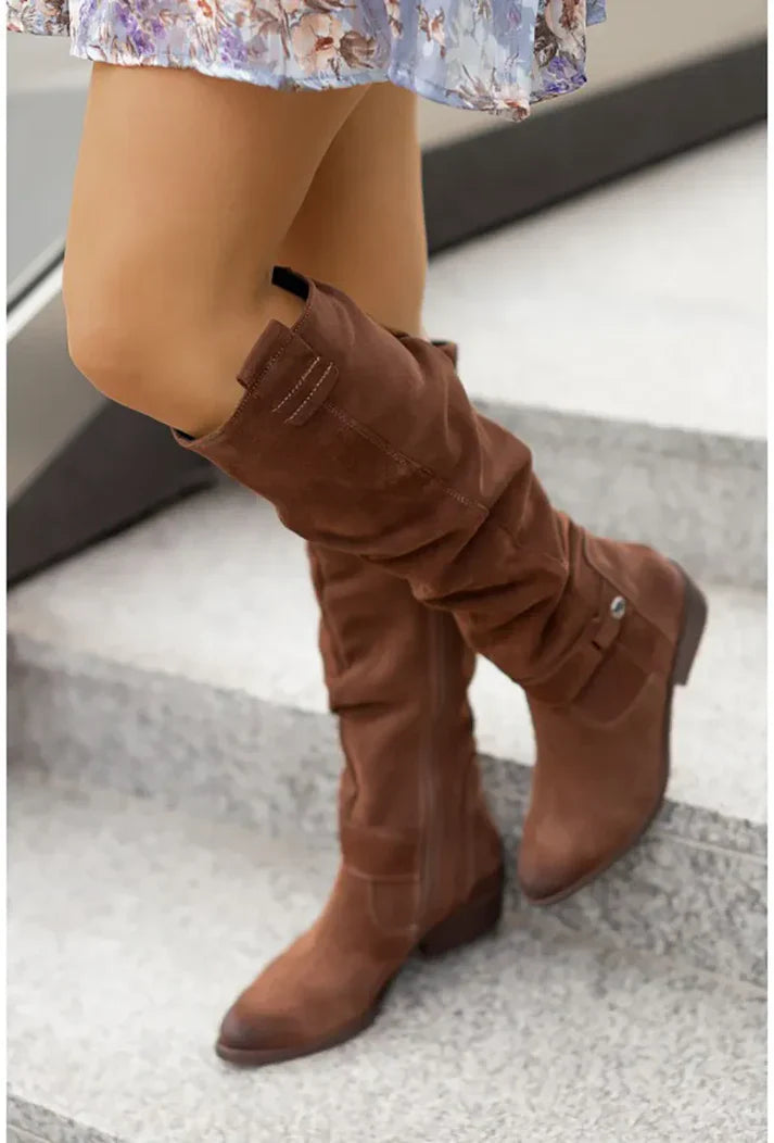 Rain - knee-high boots in one colour