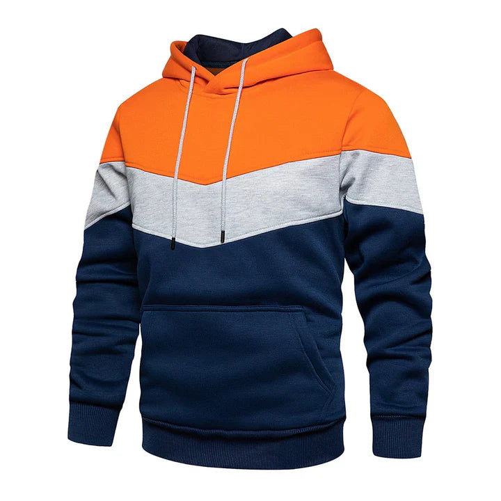 Marius - men's hoodie with horizontal stripes