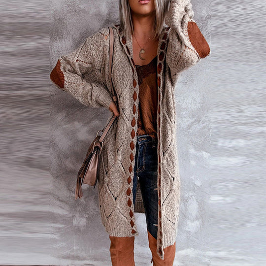 Laetitia - fashionable cardigan with hood