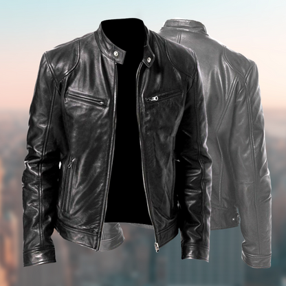 The stylish and unique leather jacket