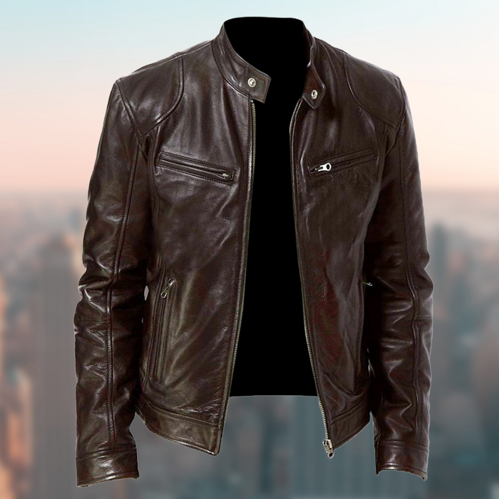 The stylish and unique leather jacket