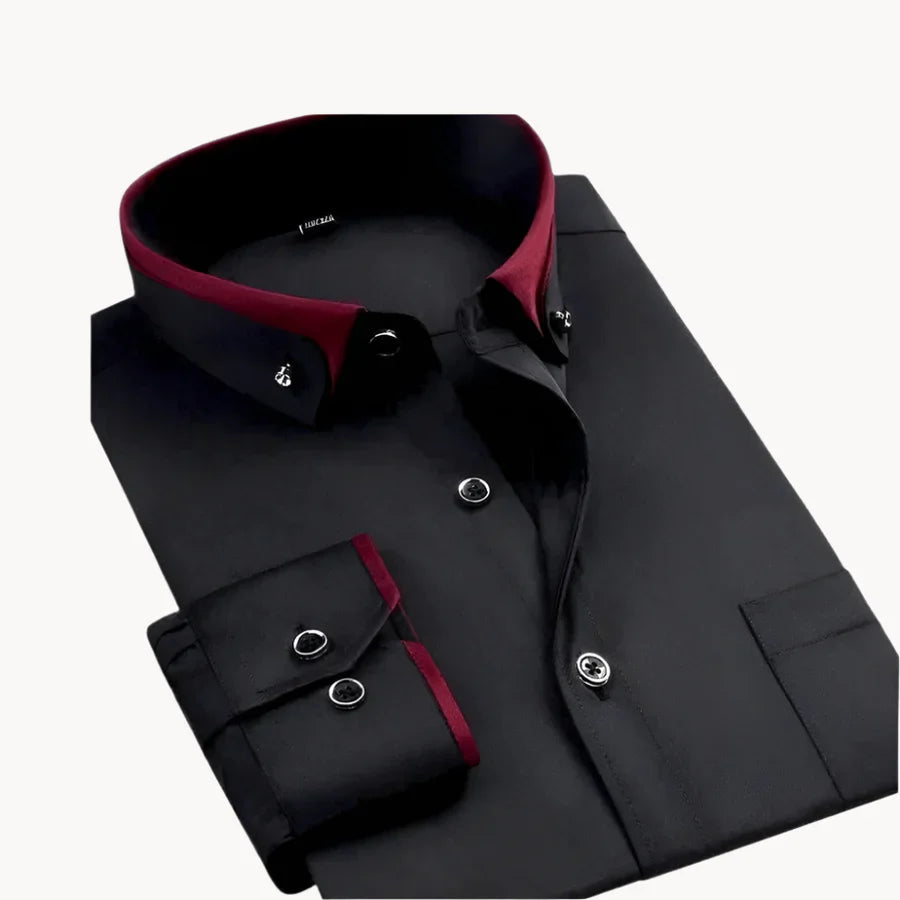 Isaak - timeless elegance and all-day comfort men's long sleeve shirt