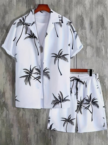 Mason - coconut tree print 2-piece summer set