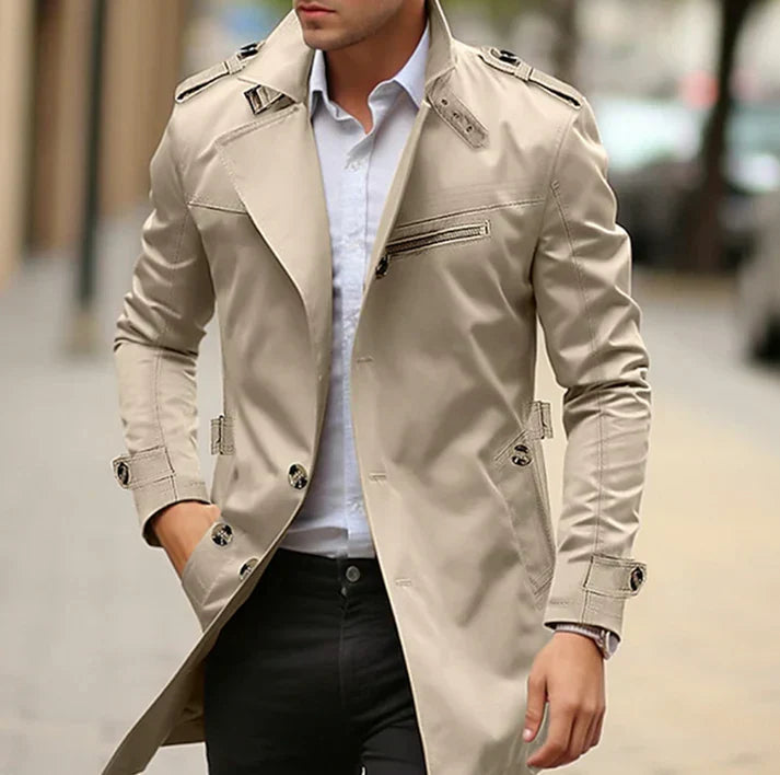 Matthew – elegant spring trench coat for men