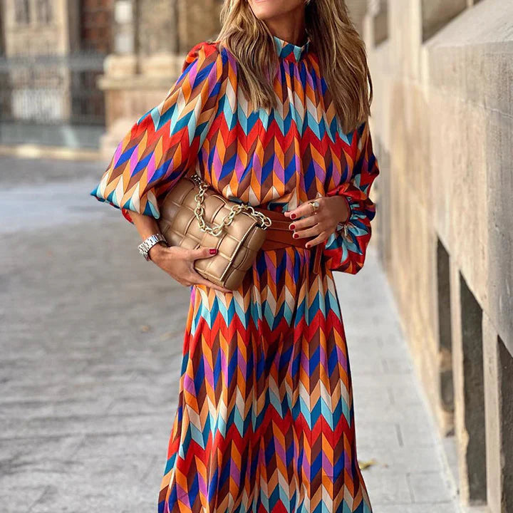 Emma - midi dress with colored print