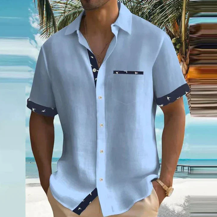 Adorable summer shirt with lightweight fabric and sea breeze design