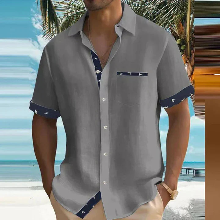 Adorable summer shirt with lightweight fabric and sea breeze design