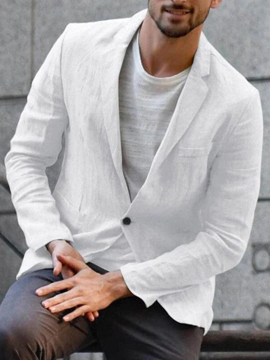 Modern linen jacket for the trend-conscious man