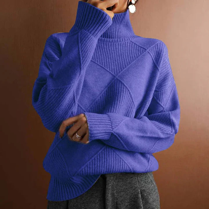 Casual plain knitted sweater