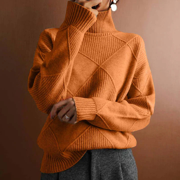 Casual plain knitted sweater