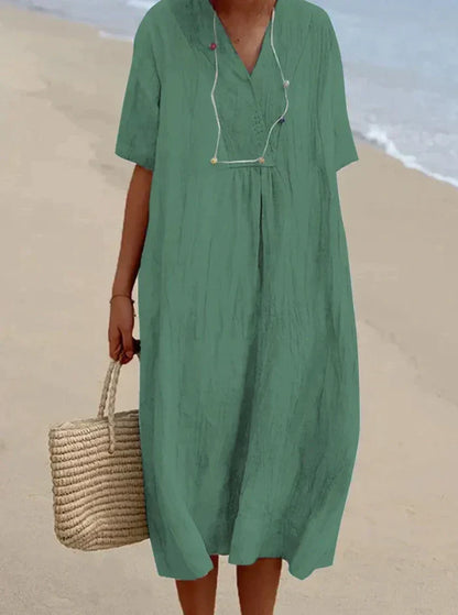 Karyl - dress made of linen and cotton