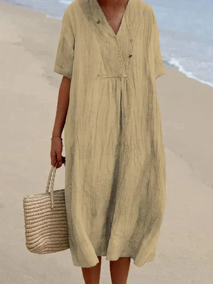 Karyl - dress made of linen and cotton