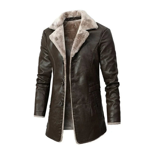 Plasa - short men's coat with sheepskin coat