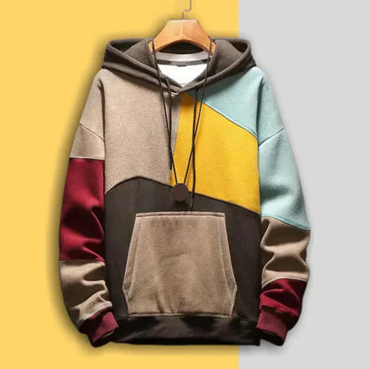 Carlo - trendy color block hoodie