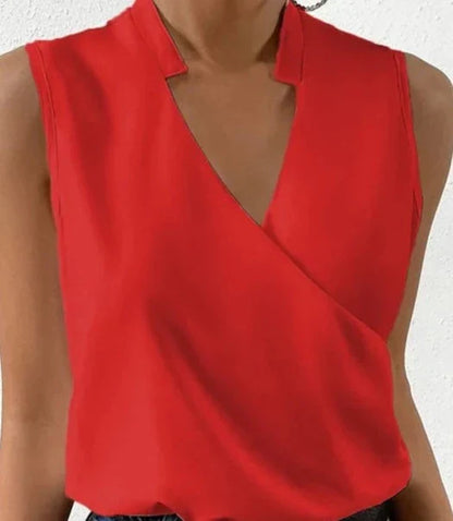 Elegant sleeveless plain top