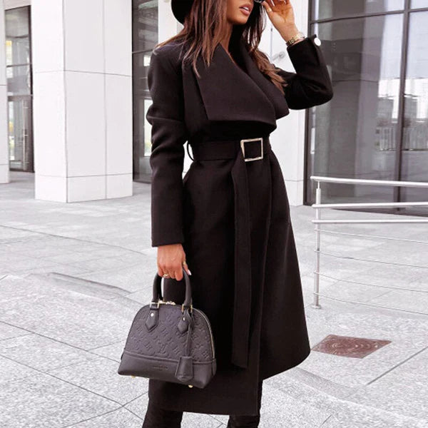 Angel - elegant wool coat with belt