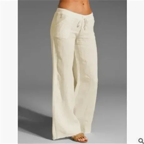 White linen trousers - anna