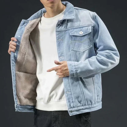Denim jacket with thick wool lining - otto