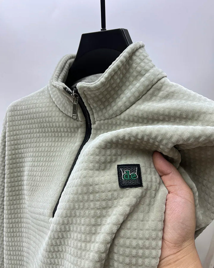 Premium alpaca fleece half zip sweater