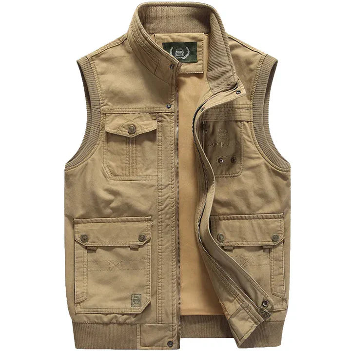 Men's vintage multi-pocket utility vest