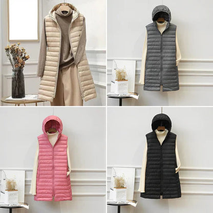 Sleevelesselegance – sleeveless long coat