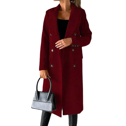 Women's winter coat with lapels - warmth with a fashionable touch