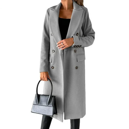 Women's winter coat with lapels - warmth with a fashionable touch