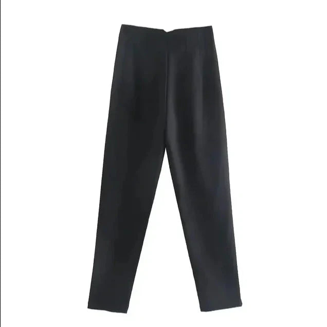 High waist casual formal trousers