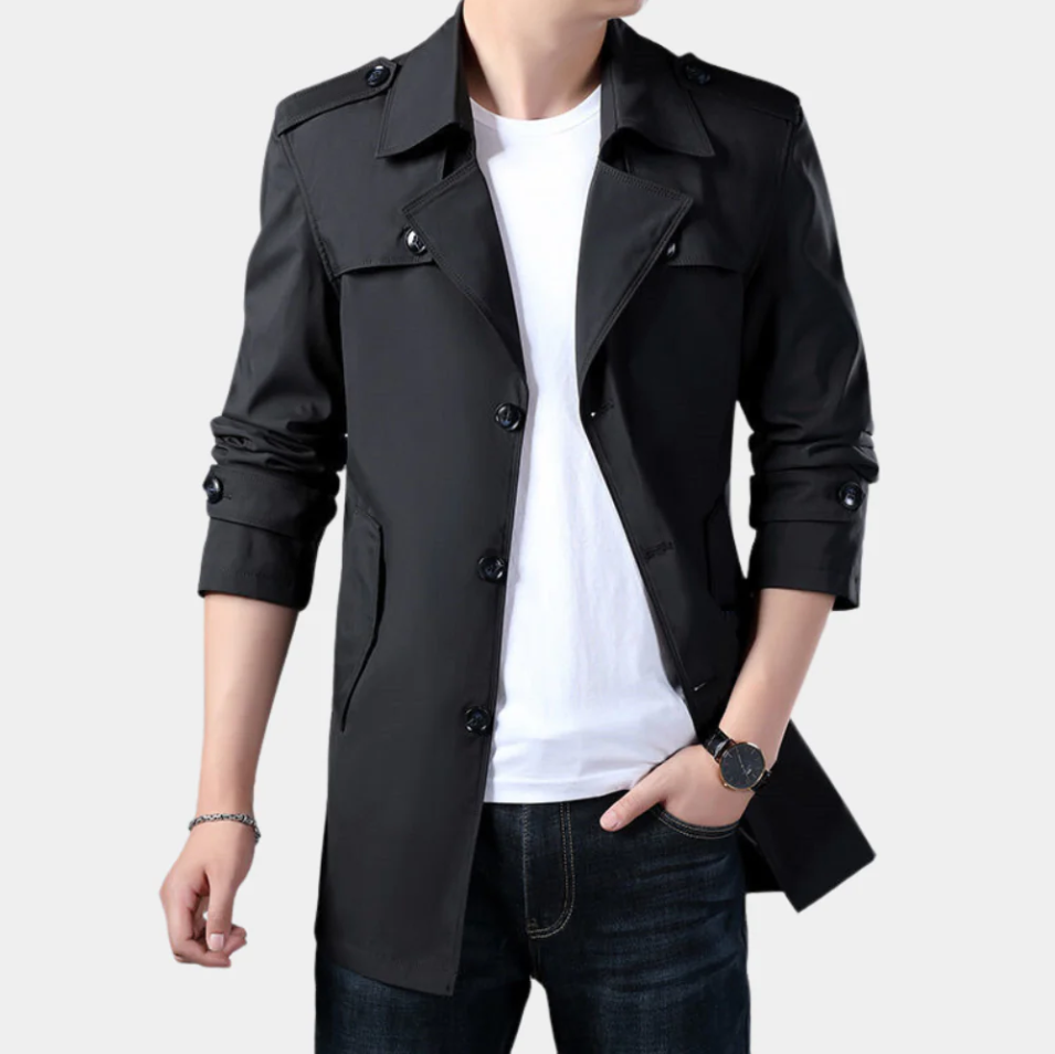 Gregorio - elegant classic trench coat for the modern man