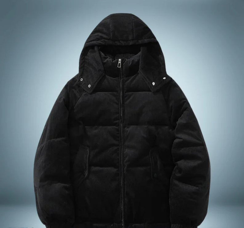 Brown - down jacket with hood