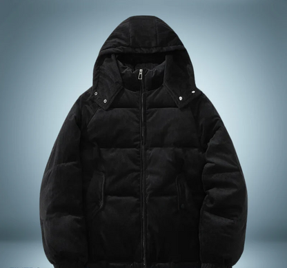 Brown - down jacket with hood