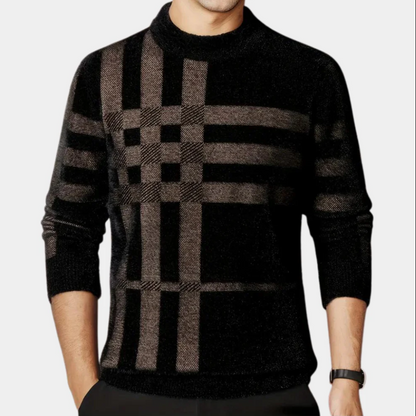 Agusztav - comfortable and stretchy knitted men's sweater