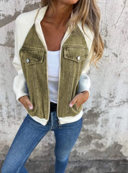 Brooklynn - modern jacket with denim