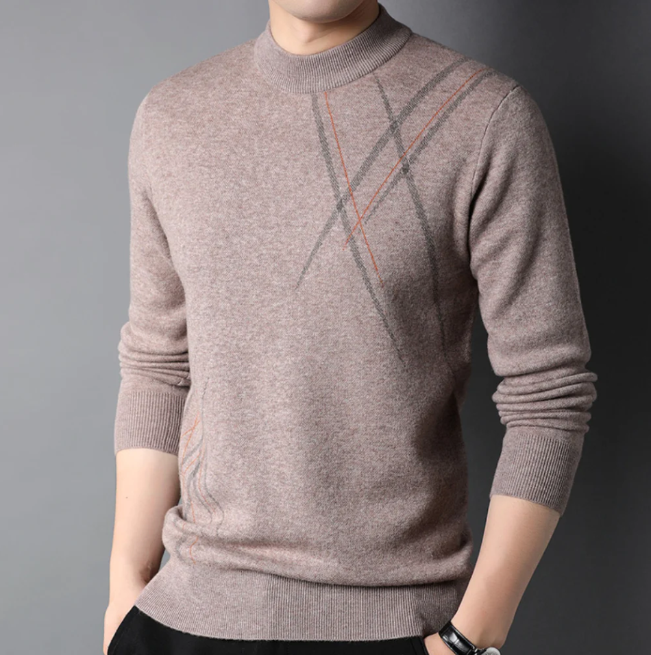 Iulian - stylish sweater with round neck for men