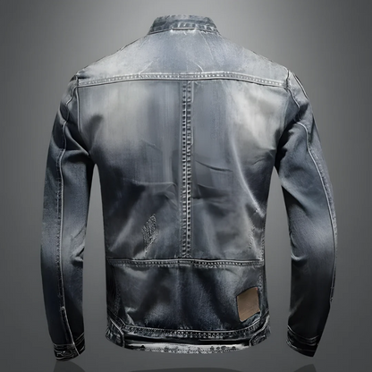 Retro denim jacket for men